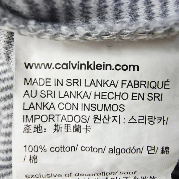 Calvin Klein Liquid Touch Embroidered Chest Logo Gray White Stripe Mens 2XL Polo - Picture 6 of 12